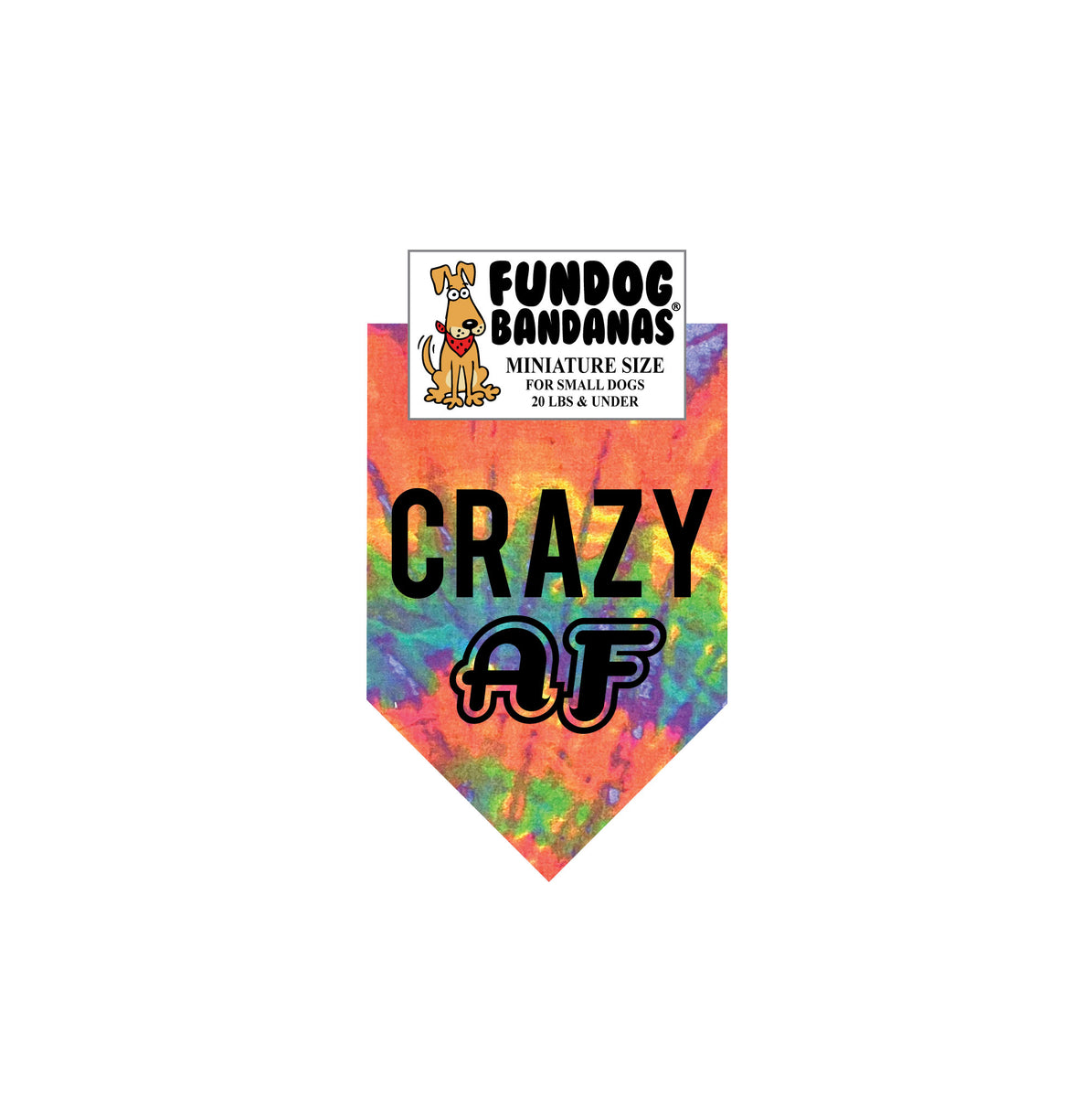CRAZY AF Bandana – FunDog Bandanas (DogPerk)