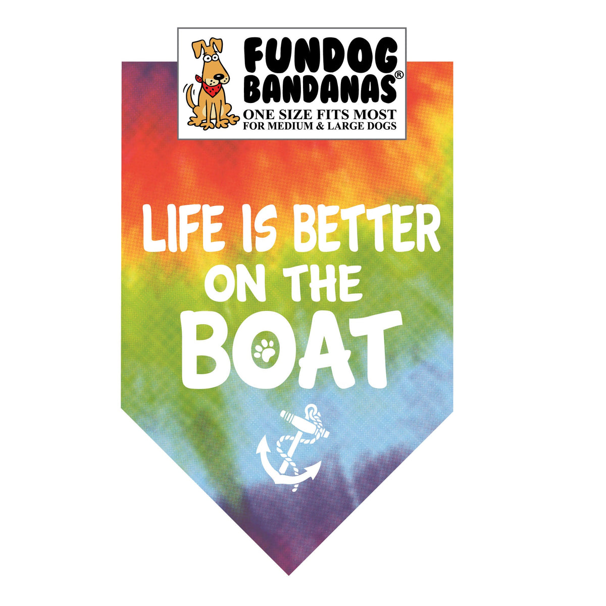 Life is Better on the Boat Bandana FunDog Bandanas (DogPerk)