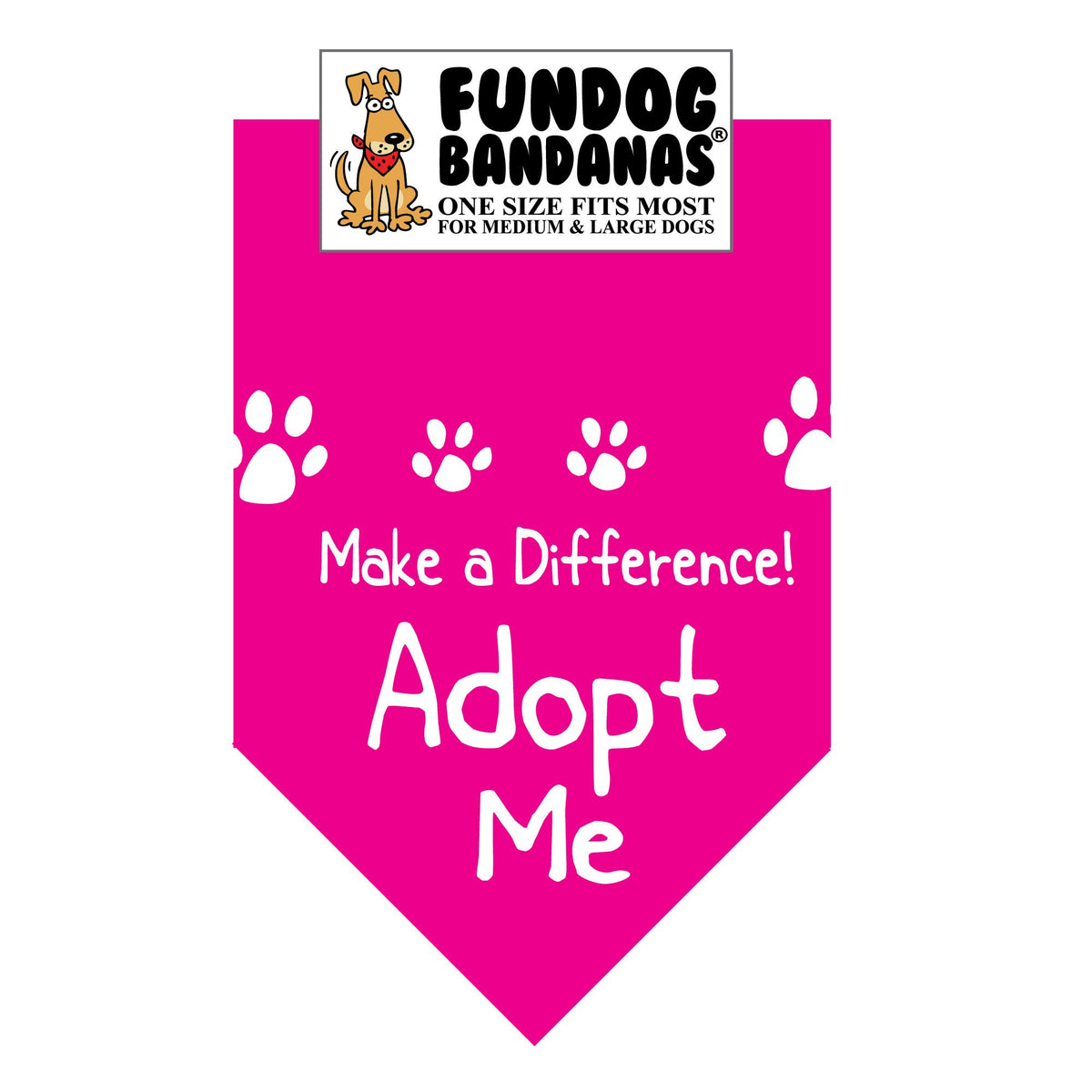 Make a Difference Adopt Me (white ink) Bandana