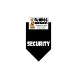 Wholesale Pack - SECURITY Bandana - Black Only
