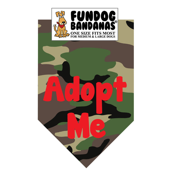 Adopt Me Camouflage Bandana, Polyester Fabric - Limited Edition