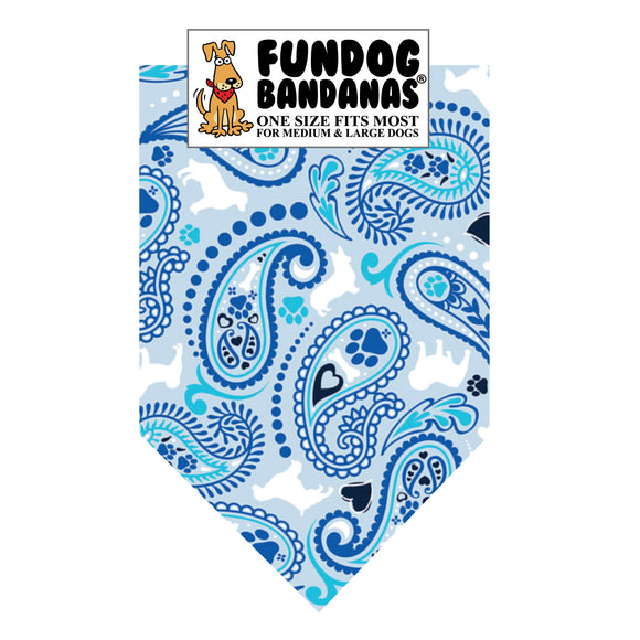 Blue Paisley Bandana