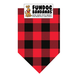 Wholesale Pack - Red Buffalo Check Bandana