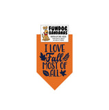 Wholesale Pack - I Love Fall Most of All Bandana - Assorted Colors