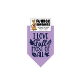 Wholesale Pack - I Love Fall Most of All Bandana - Assorted Colors