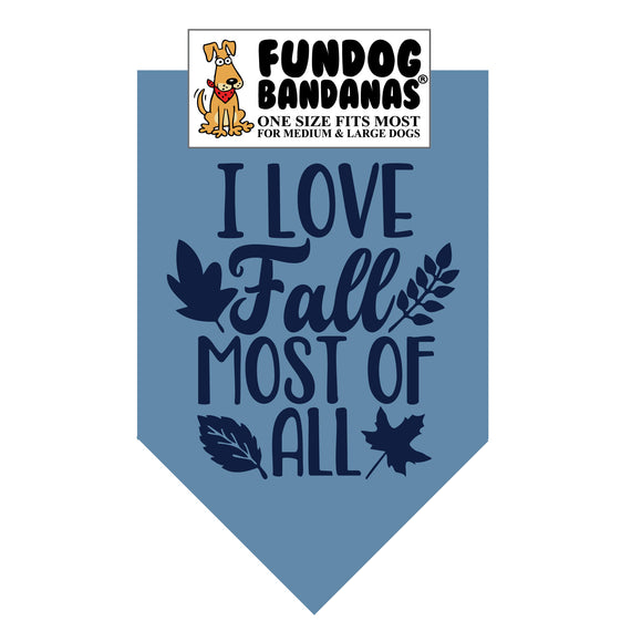 Wholesale Pack - I Love Fall Most of All Bandana - Assorted Colors