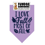 Wholesale Pack - I Love Fall Most of All Bandana - Assorted Colors