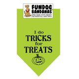 I do Tricks for Treats (lime) Bandana - Limited Edition