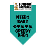 Wholesale 10 Pack - Needy Baby Greedy Baby Bandana