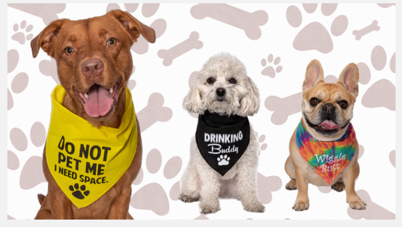 Funny sales dog bandanas