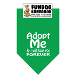 Wholesale 10 Pack - Adopt Me & I will love you forever (white ink) Bandana - Assorted Colors - FunDogBandanas