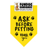 Ask Before Petting Bandana - FunDogBandanas