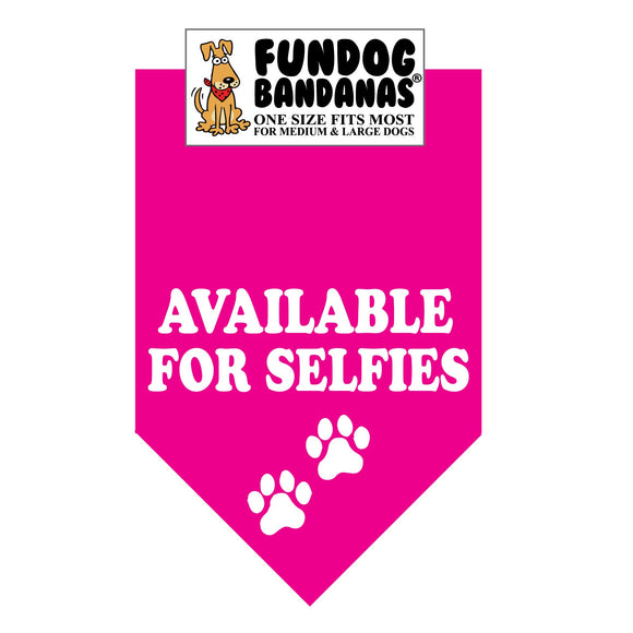 Wholesale 10 Pack - Available for Selfies - Assorted Colors - FunDogBandanas