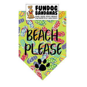 Beach Please Bandana - FunDogBandanas