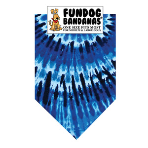 Tie Dye Blue Swirl Bandana - Limited Edition