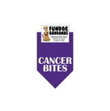 Wholesale 10 Pack - Cancer Bites Bandana - Assorted Colors - FunDogBandanas