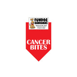 Wholesale 10 Pack - Cancer Bites Bandana - Assorted Colors - FunDogBandanas