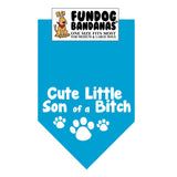 Wholesale 10 Pack - Cute Little Son of a Bitch Bandana - Assorted Colors - FunDogBandanas