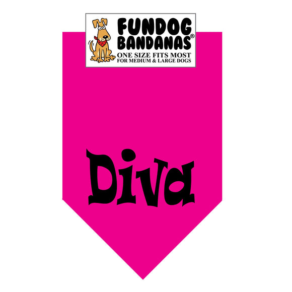 Wholesale 10 Pack - Diva Bandana - Hot Pink Only - FunDogBandanas