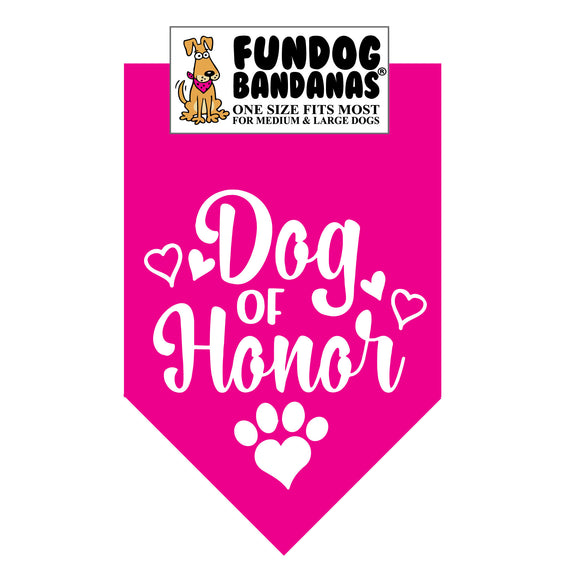 Wholesale 10 Pack - Dog of Honor Bandana - Assorted Colors