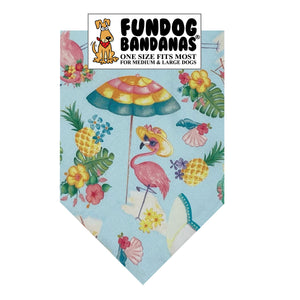 Fancy Flamingos Wearing with Hats and Cocktails Bandana - Limited Edition