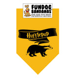 Wholesale 10 Pack - HP Hufflepup Bandana - Gold Only - FunDogBandanas