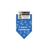 Wholesale 10 Pack - Happy Chanukah - Mirage Blue - FunDogBandanas