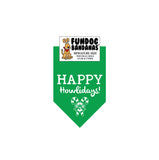 Wholesale 10 Pack - Happy Howlidays - Red and Green - FunDogBandanas