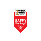 Wholesale 10 Pack - Happy Howlidays - Red and Green - FunDogBandanas