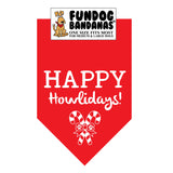 Wholesale 10 Pack - Happy Howlidays - Red and Green - FunDogBandanas