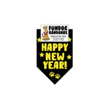 Wholesale Pack - Happy New Year! Bandana - Black Only