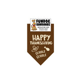 Happy Thanksgiving Gobble Gobble Bandana - FunDogBandanas