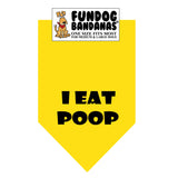 Wholesale 10 Pack - I EAT POOP Bandana - Assorted Colors - FunDogBandanas