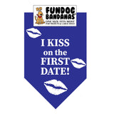 I Kiss on the First Date Bandana - FunDogBandanas