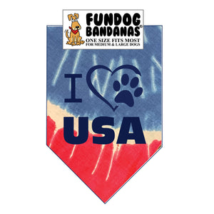I Love USA on Red, White, Blue Tie Dye - Limited Edition