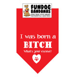 I was Born a Bitch; What's your excuse? Bandana - FunDogBandanas