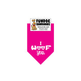 Wholesale 10 Pack - I WOOF You! Bandana - Assorted Colors - FunDogBandanas