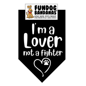 Wholesale Pack - I'm a Lover Not a Fighter Bandana - Assorted Colors