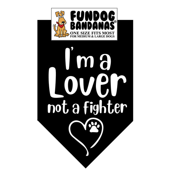 Wholesale 10 Pack - I'm a Lover Not a Fighter Bandana - Assorted Colors