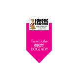 Wholesale 10 Pack - I'm with the CRAZY DOGLADY Bandana - Assorted Colors - FunDogBandanas