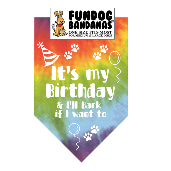 Wholesale Pack - It's My Birthday & I'll Bark if I want to Bandana