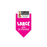 Wholesale 10 Pack - Large & In Charge Bandana - Assorted Colors - FunDogBandanas