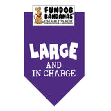 Wholesale 10 Pack - Large & In Charge Bandana - Assorted Colors - FunDogBandanas