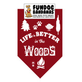 Wholesale 10 Pack - Life is Better in the Woods Bandana / Assorted Colors