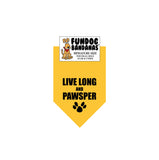 Wholesale 10 Pack - Live Long and Pawsper - Assorted Colors - FunDogBandanas