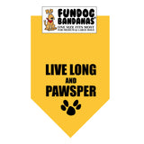 Wholesale 10 Pack - Live Long and Pawsper - Assorted Colors - FunDogBandanas