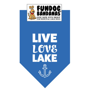 Wholesale 10 Pack - Live Love Lake - Mirage Blue Only - FunDogBandanas