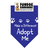 Make a Difference Adopt Me (white ink) Bandana - FunDogBandanas