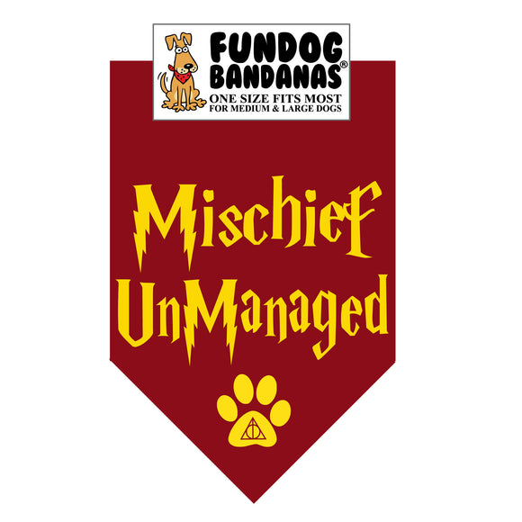 Wholesale 10 Pack - HP Mischief UnManaged Bandana - Burgundy Only