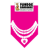 Wholesale 10 Pack - Pearl Necklace Bandana - Assorted Colors - FunDogBandanas